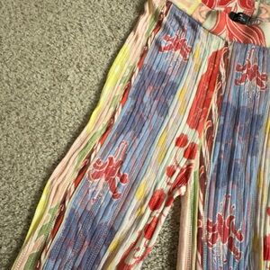 Etro Milano Vibrant Floral-Print Knit Trousers